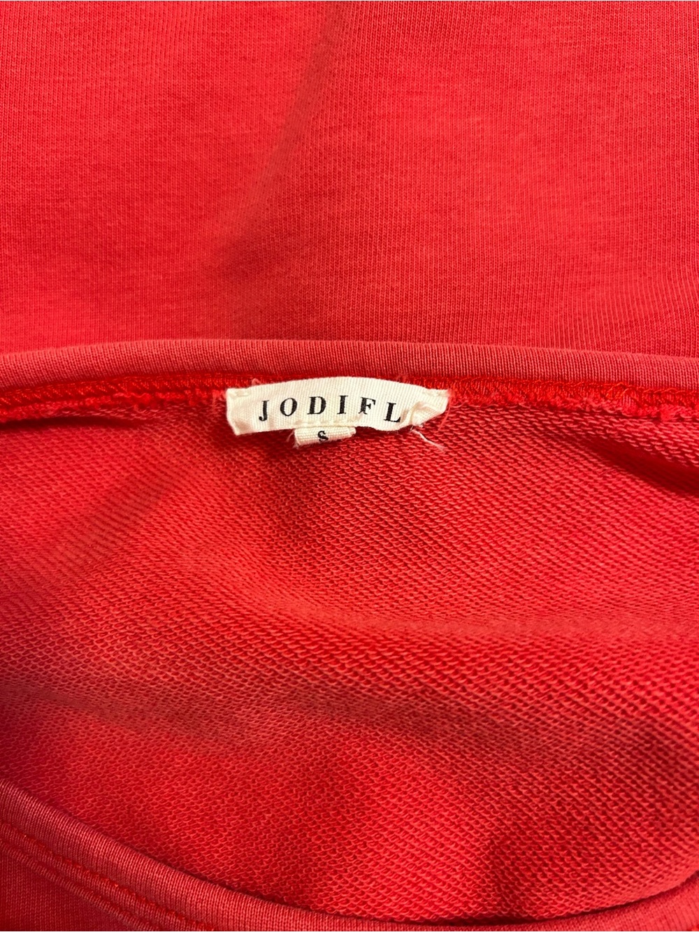 Womens Red Ruffle-Hem Top - Picture 3 of 3